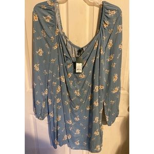 NWT Wild Fable Floral Long Sleeve Dress 4x